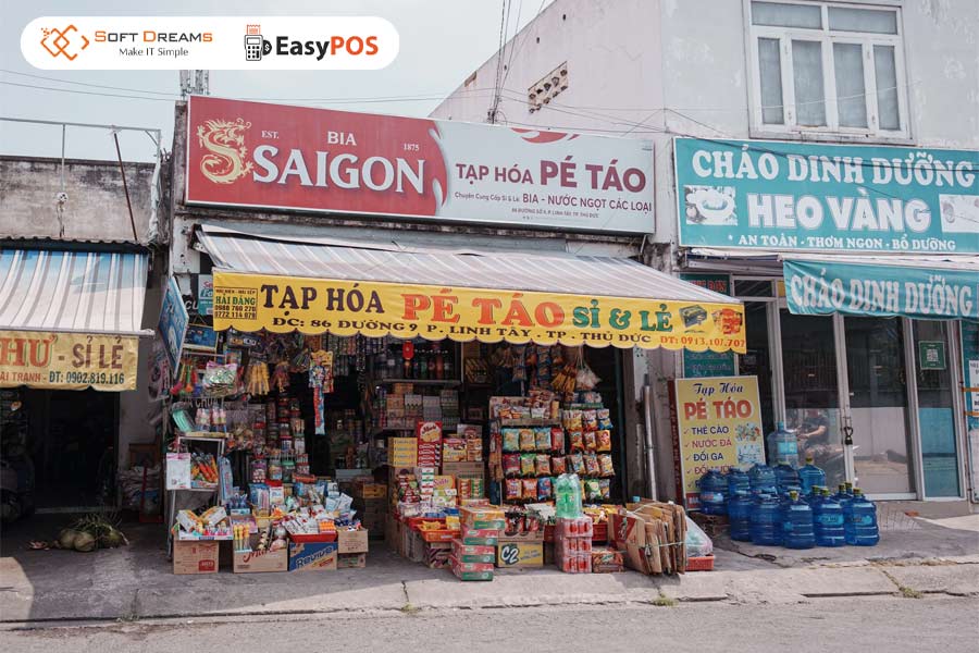 Tiệm tạp hóa là nơi bán lẻ đồ ăn, hóa phẩm, vật dụng sinh hoạt