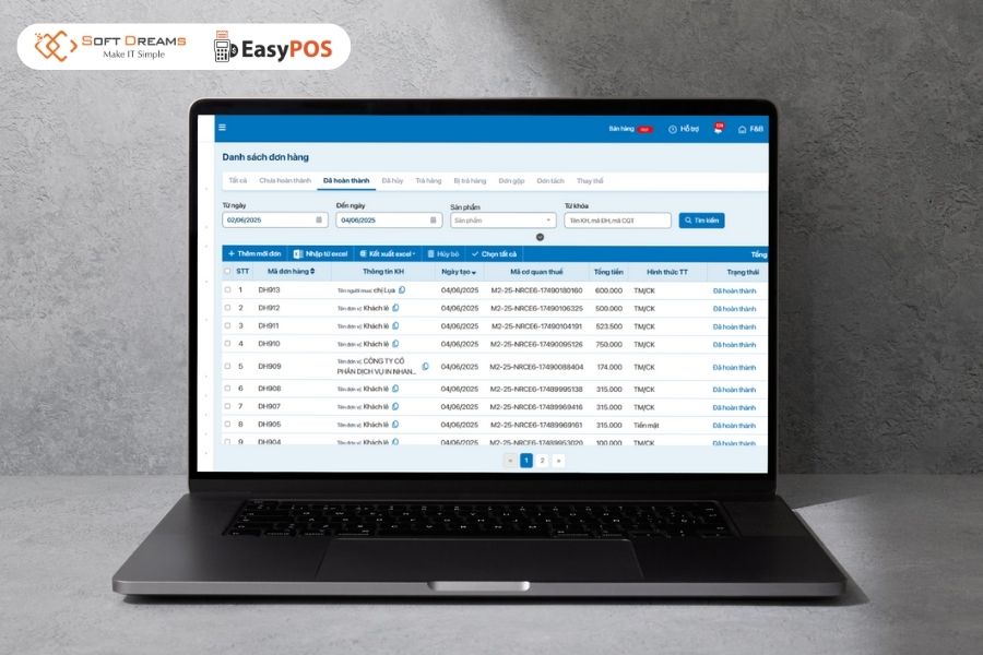 EasyPOS phần mềm quản lý bán hàng dễ dùng