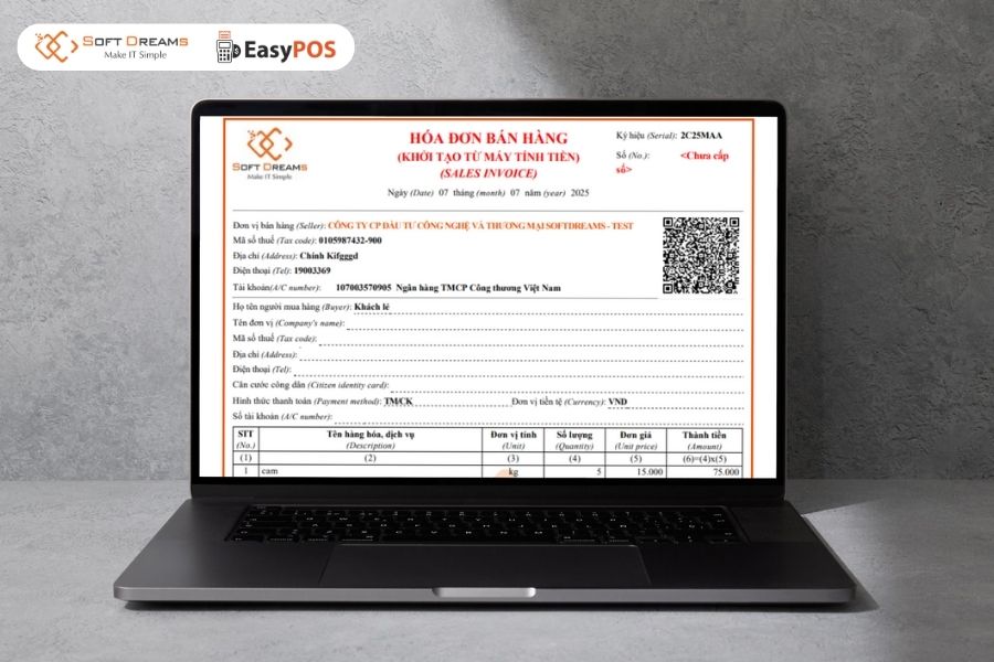 EasyPOS tích hợp HDDT MTT