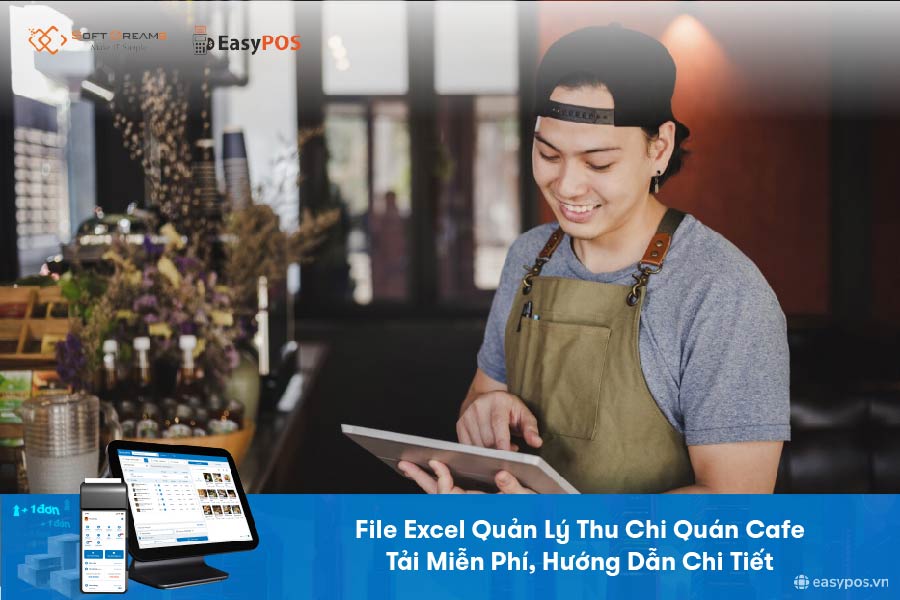 Mẫu File Excel quản lý thu chi quán cafe
