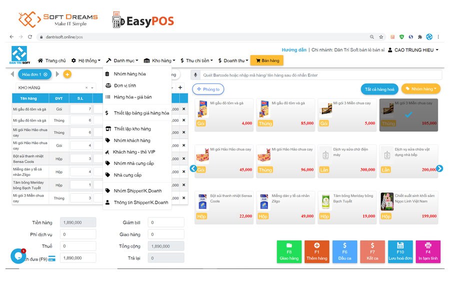 DantriSoft: Phần mềm bán hàng miễn phí, dễ sử dụng trên máy tính và điện thoại