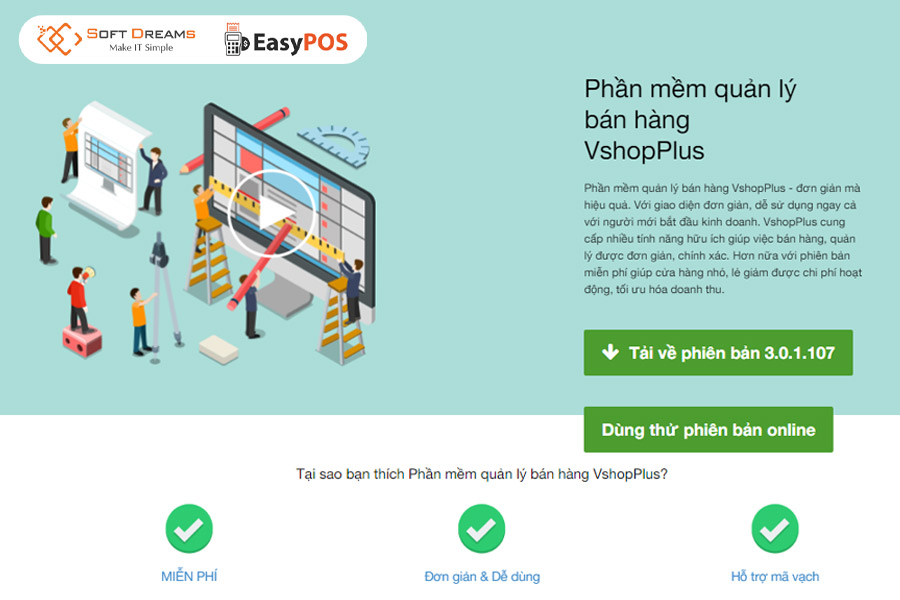 Phần mềm VShopPlus đơn giản, phù hợp với hộ kinh doanh nhỏ
