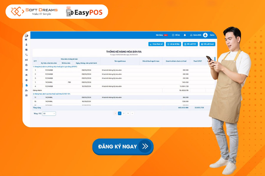 Sử dụng EasyPOS, chủ doanh nghiệp không còn phải đau đầu vì những con số lộn xộn