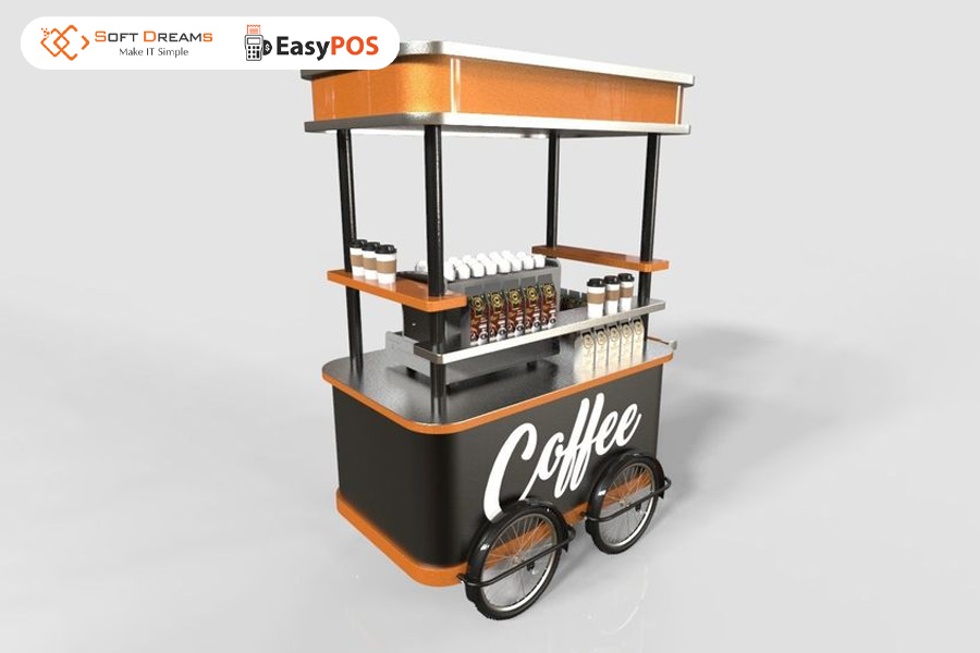 Xe đẩy cafe - lựa chọn linh hoạt, vốn nhỏ, dễ di chuyển đến nơi đông khách