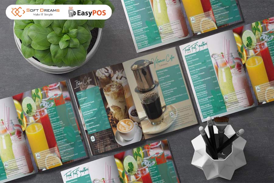 Menu gọn gàng, hấp dẫn để khách dễ chọn món