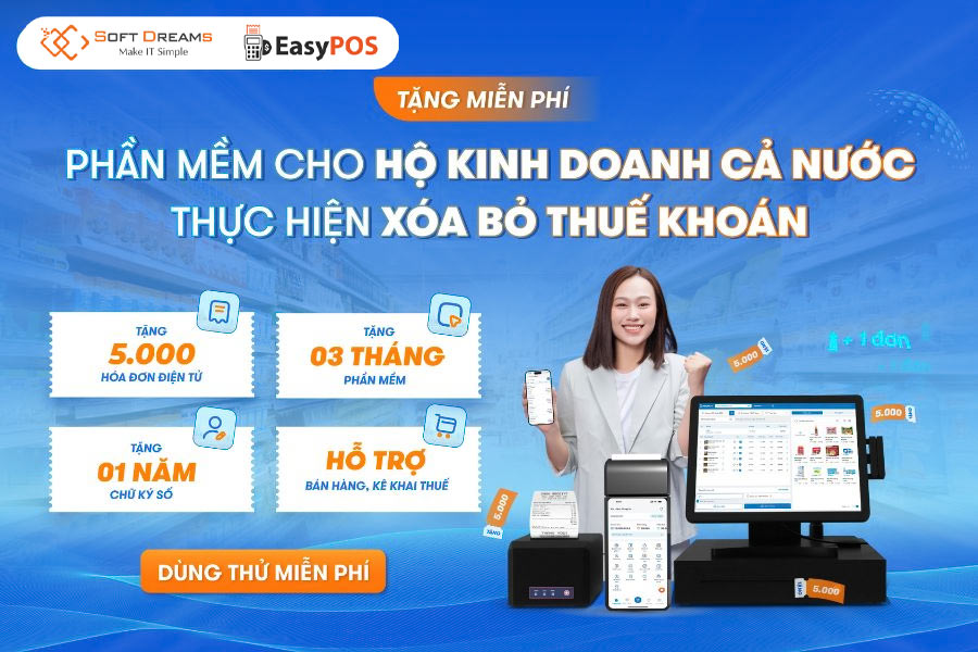 EasyPOS - Phần mềm bán hàng xuất hóa đơn điện tử