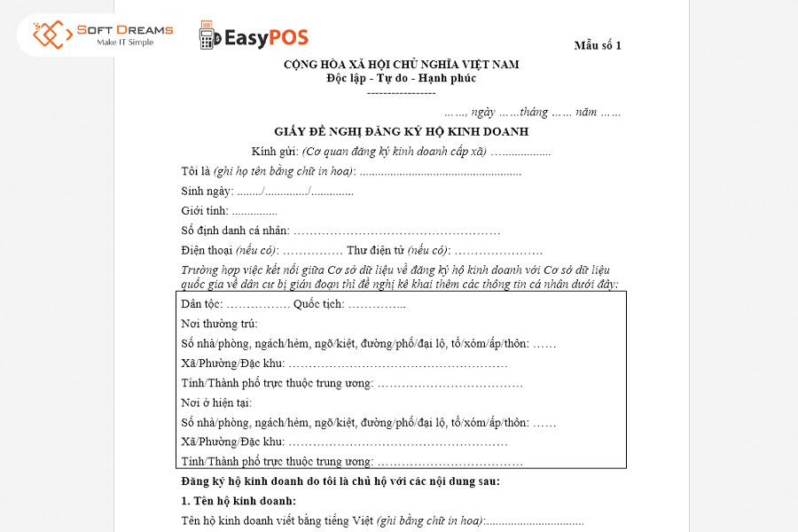 Hướng dẫn đầy đủ quy trình đăng ký hộ kinh doanh