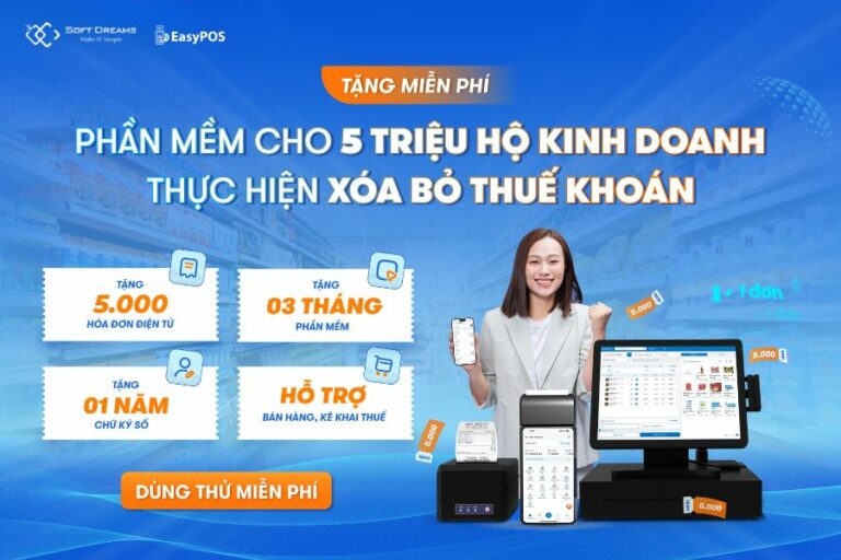 EasyPOS tặng miễn phí phần mềm cho 5 triệu hộ kinh doanh